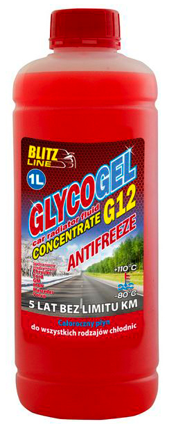 Антифриз концентрат Blitz Line Glycogel G12 -80°C красный 1л BLITZ LINE 26154